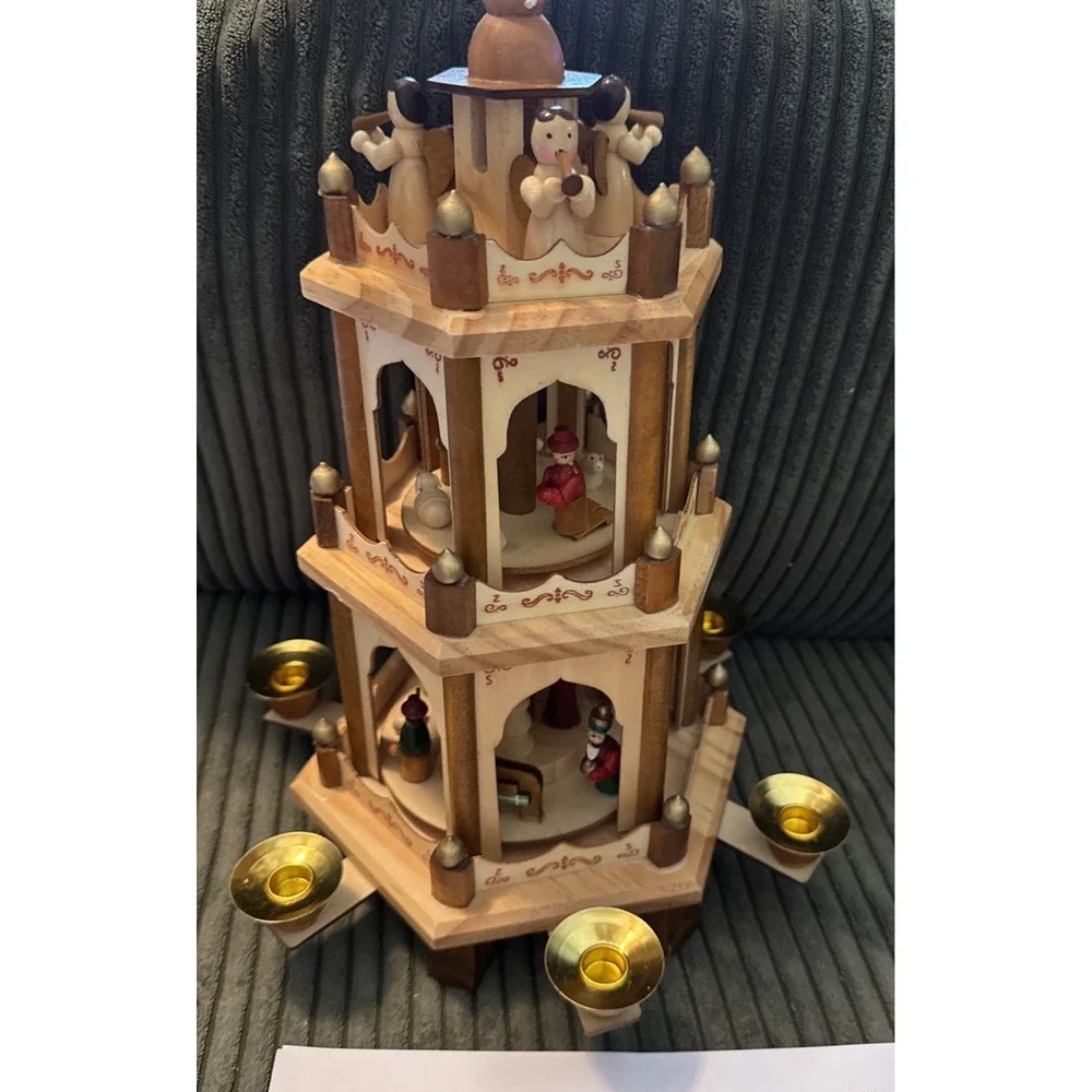 Weihnachts Pyramide 3 Tier Pyramid Christmas Nativity Carousel 18